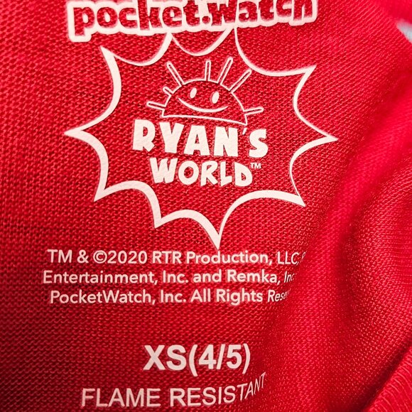 New Boys Girls Pjs Pajama Set 3 pc Socks Ryans World XS 4 5 Pocket Watch - Picture 14 of 16